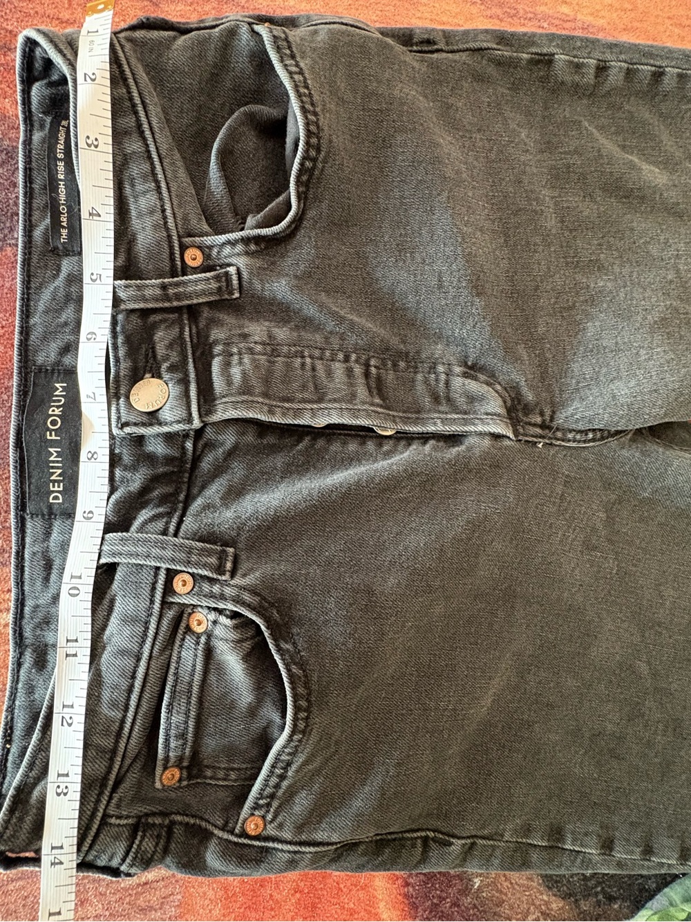 Denim Forum The Arlo High Rise Straight Jeans – 28L | Size 27 Black Casual - Picture 7 of 13